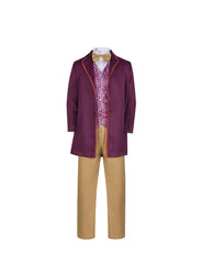 Charlie and the Chocolate Factory Willy Wonka Cosplay Costume for Movie and Stage Performance