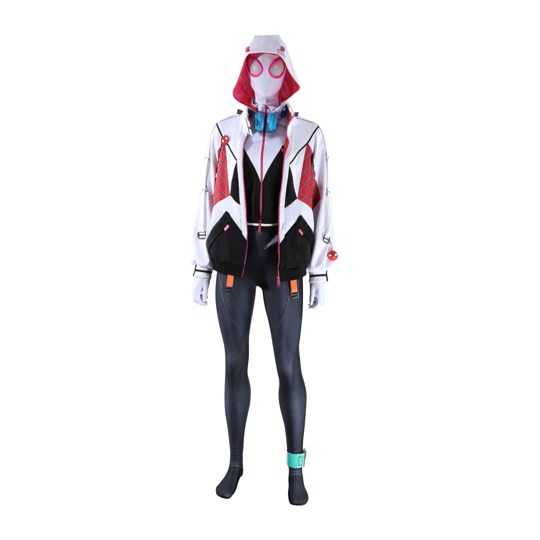 Spider-Man: Across the Spider-Verse Gwen Stacy Ghost-Spider Cosplay Costume - Halloweez