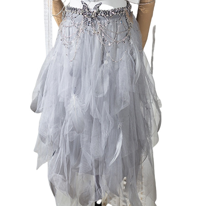 Angel Feather Tutu Costume for Electronic Music Festival Performance - Halloweez