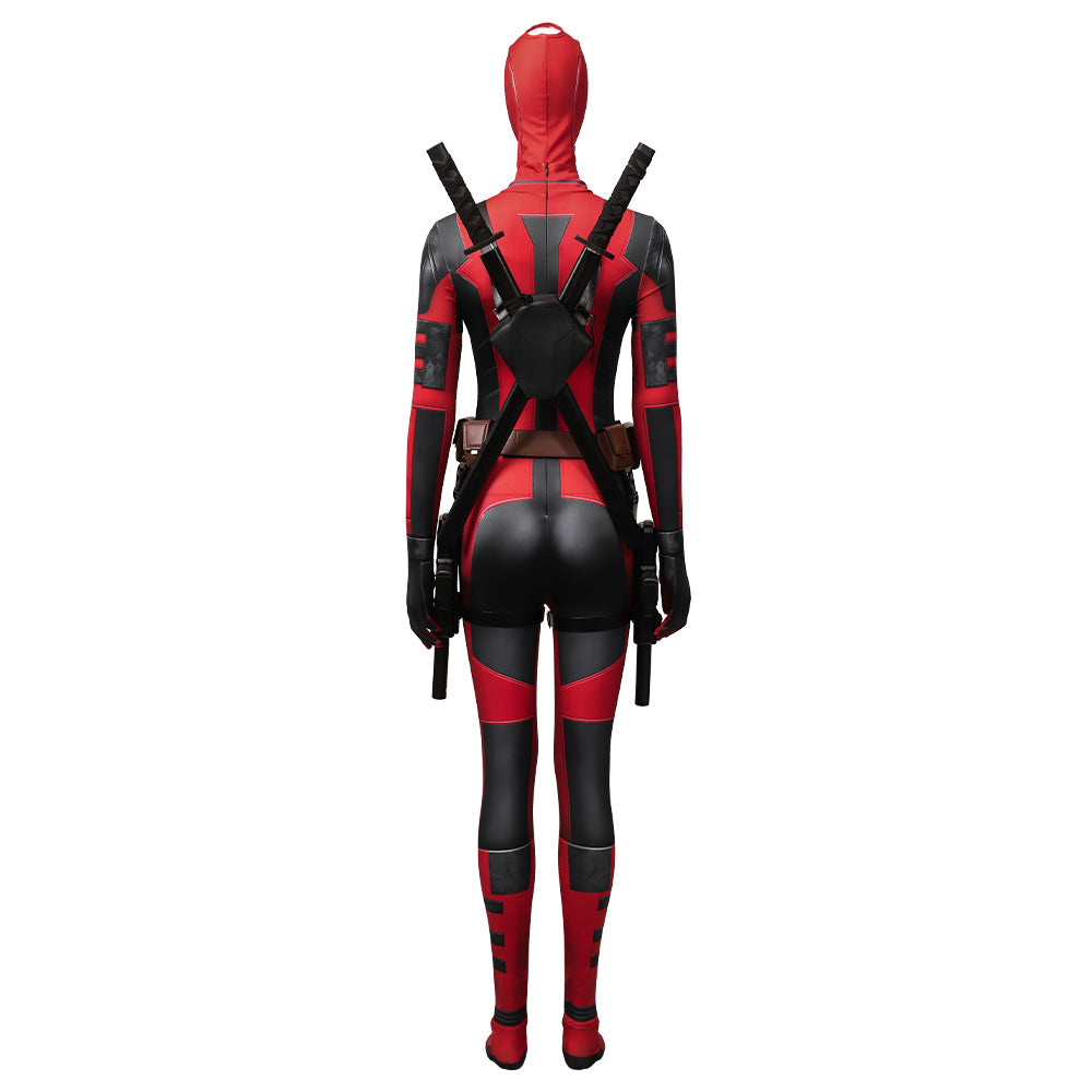 Halloweez Deadpool 3 Deadpool & Wolverine Kidpool Wade Wilson Women's Cosplay Hoodie