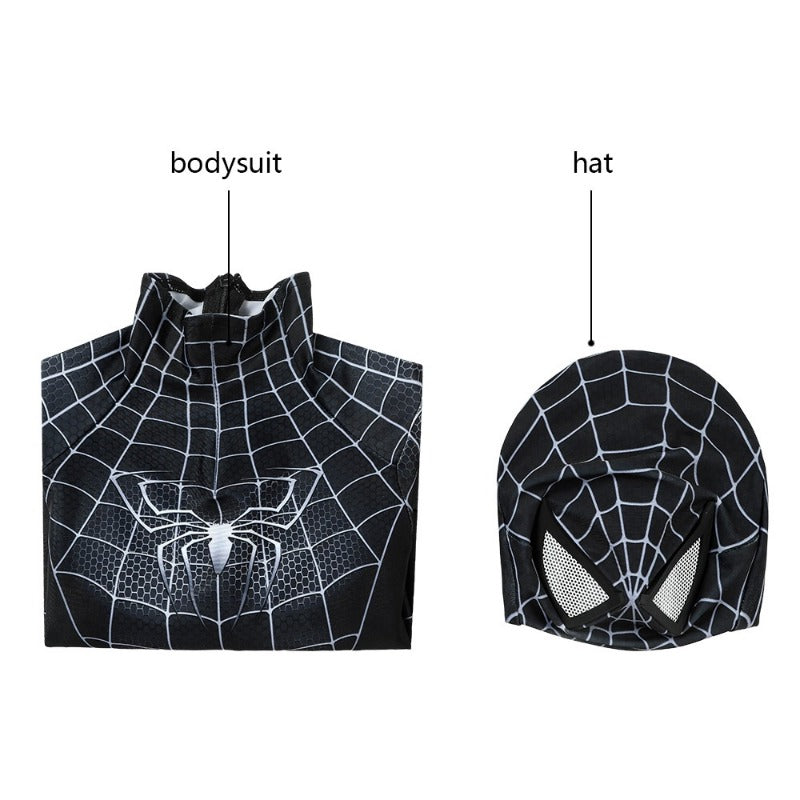 Halloweez Kids Venom Cosplay Costume - Spider-Man 3 3D Printed Suit