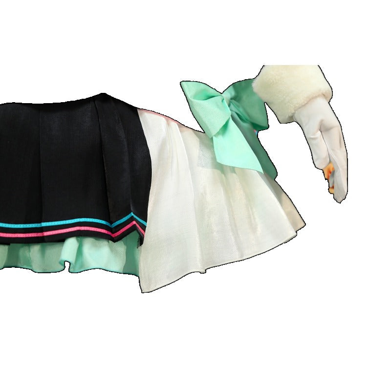 Disfraz de cosplay de Clover Bunny Miku encantador para Halloween 2021 con botas: atuendo inspirado en Hatsune Miku