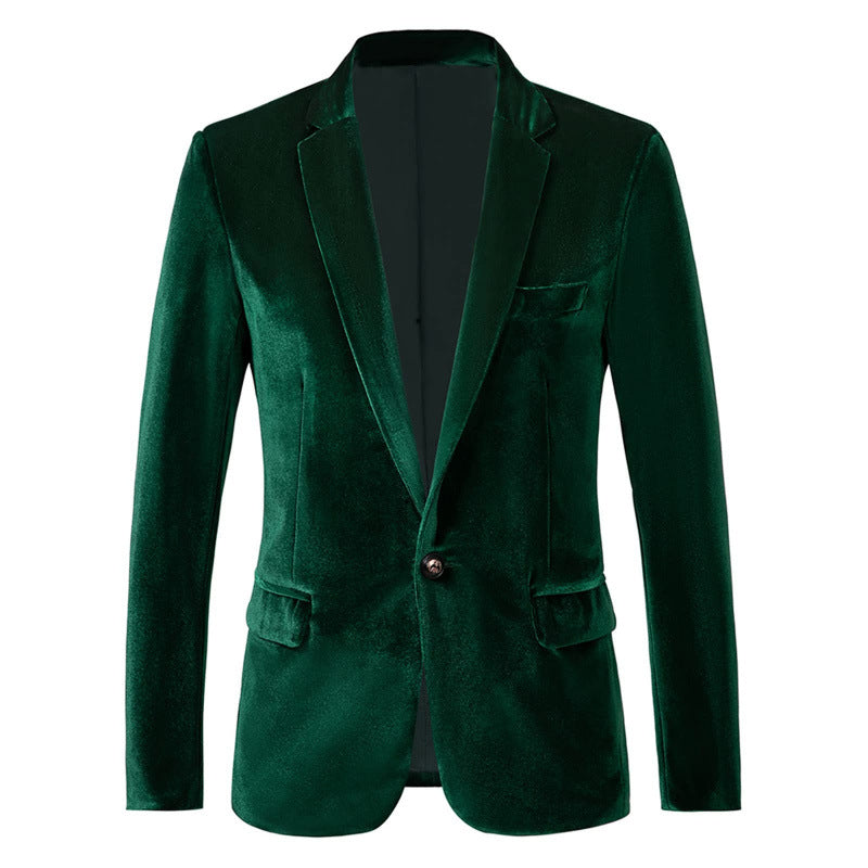 Men's Velvet Slim Fit Blazer Jacket - Formal Suit for Cosplay & Casual Wear - Youth Fashion Outerwear - Halloweez