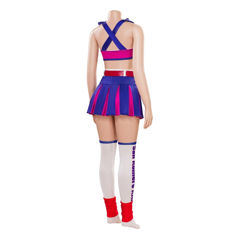 Halloweez Juliet Starling Cosplay Outfit - Lollipop Chainsaw Sexy Top and Skirt Set for Women - Halloweez