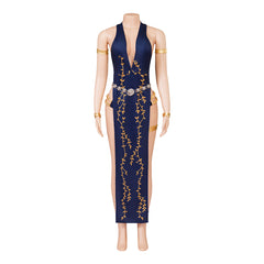 Official Queen Marika the Eternal Elegant Sleeveless Long Gown Cosplay Costume