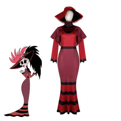 Hell's Hotel Female Demon Lord Rosie Cosplay Costume - Tight Long Dress for Halloween Stage Performance