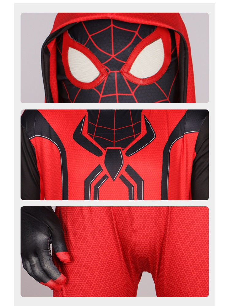 Marvel Spider-Man Cosplay Costume Peter Parker Tight Jumpsuit for Halloween Role Play - Halloweez