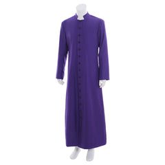 Men's Halloweez Purple Clergy Robes - Elegant Church Priest Cassock Robe for Liturgical Services - Halloweez