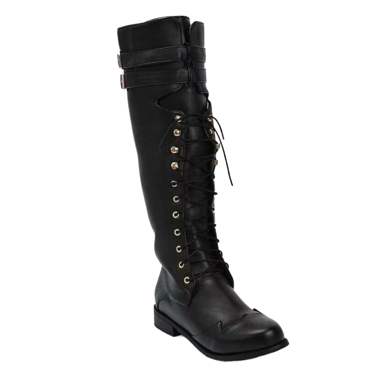 Halloweez Medieval Steampunk Cosplay Boots, Unisex PU Leather Pirate Larp Shoes - Halloweez
