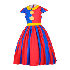 Magical Digital Circus Pomni Cosplay Clown Dress for Halloween and Stage Performance - Halloweez