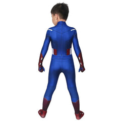 Halloweez Kids Captain America Cosplay Costume - Classic Blue Spandex Suit for Children