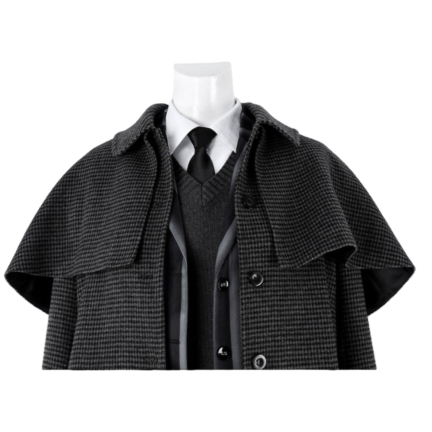 Nevermore Academy Uniform Wednesday Addams Cosplay Costume Jacket & Tie Outfit for Halloween