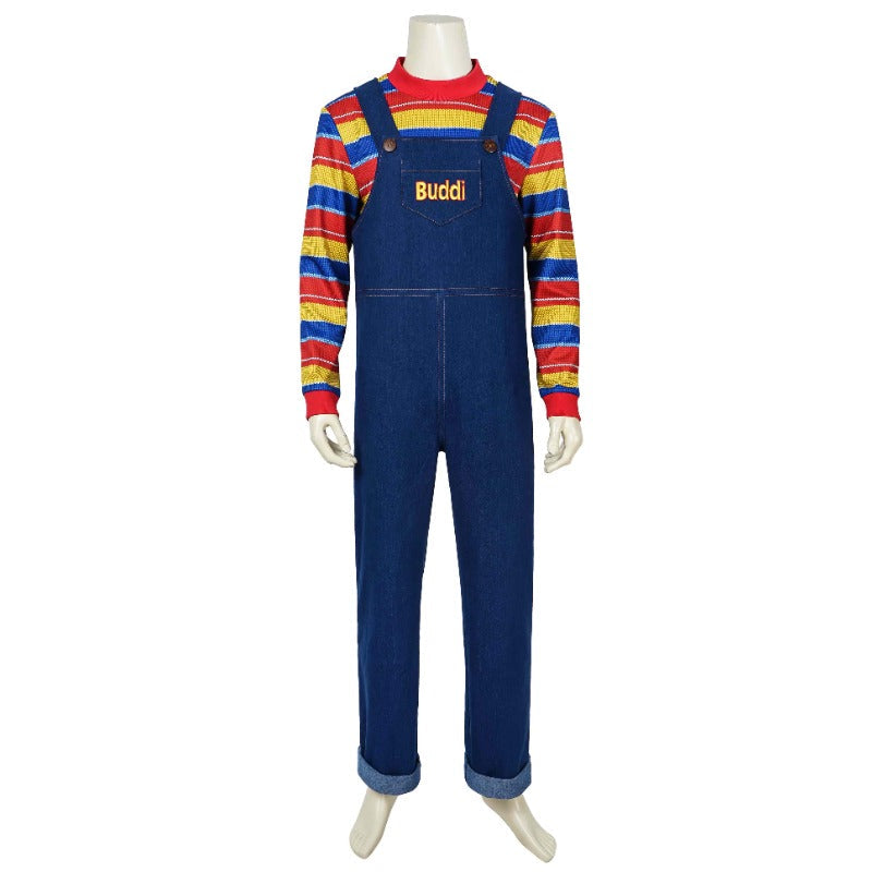 Halloweez Chucky Suit Cosplay Costume - Scary Halloween Icon Outfit for Events