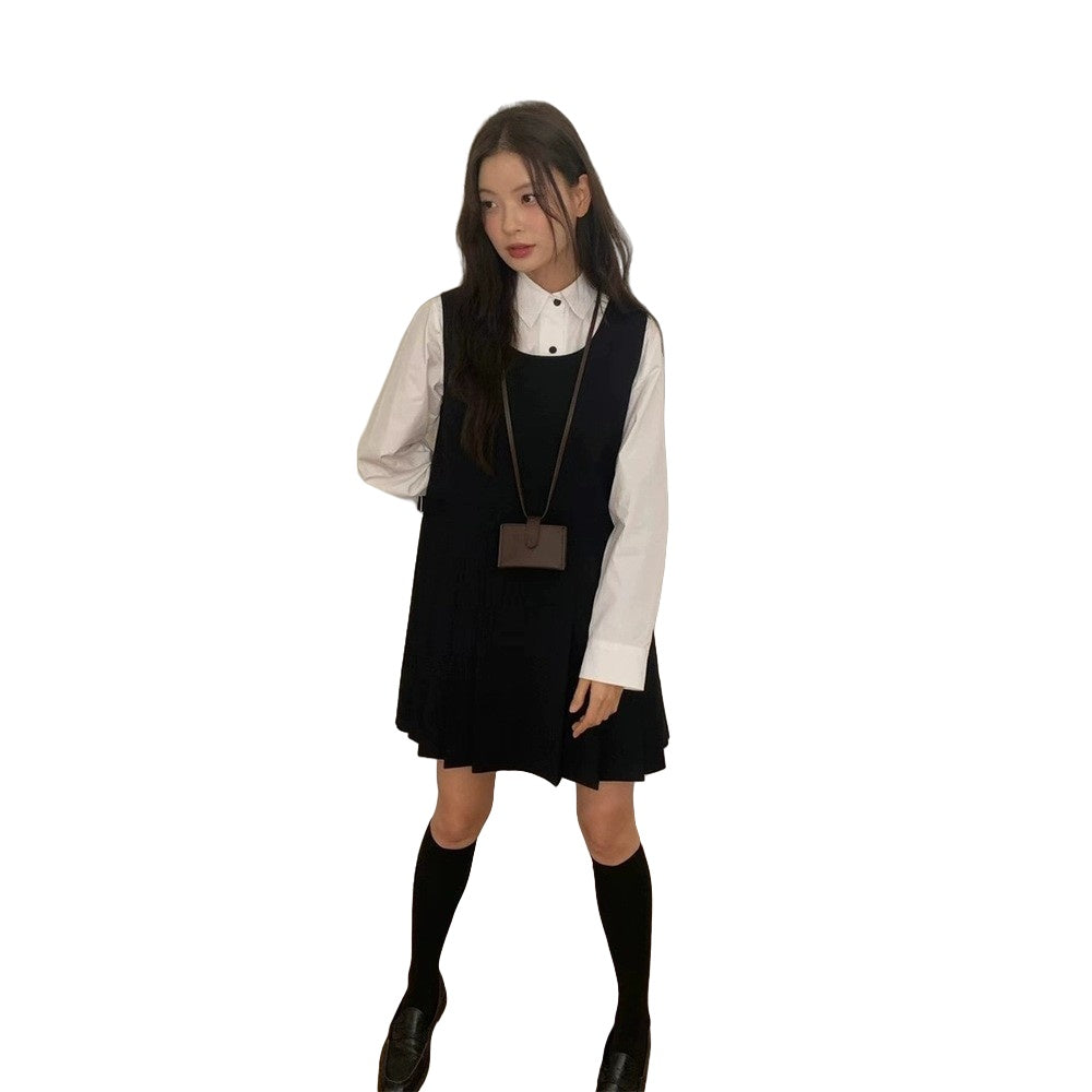 2025 Fall New Korean Designer An*u Elegant Blazer + Vest Dress Cosplay Costume for Women - Halloweez