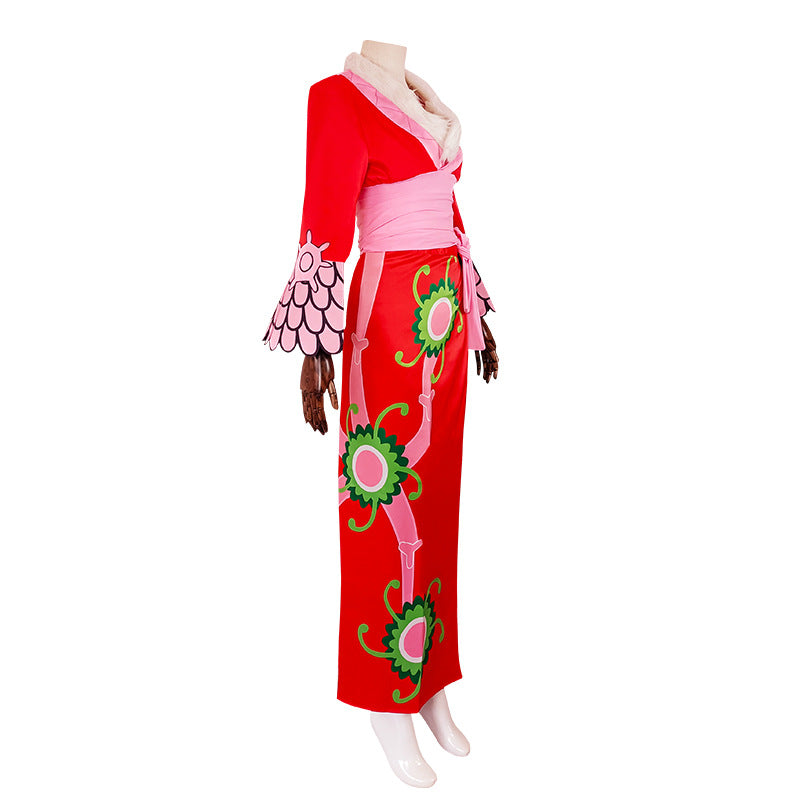 One Piece Boa Hancock Cosplay Costume with Cape Anime Cosplay Full Set - Halloweez