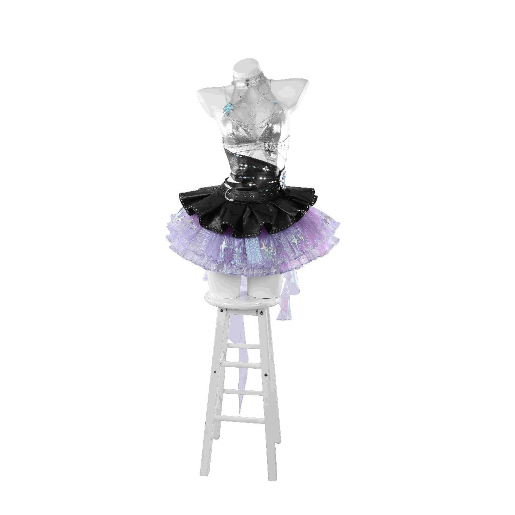 NARAKA: BLADEPOINT Blue Dream Soundwave Series Band Lead Singer Cosplay Costume - Halloweez