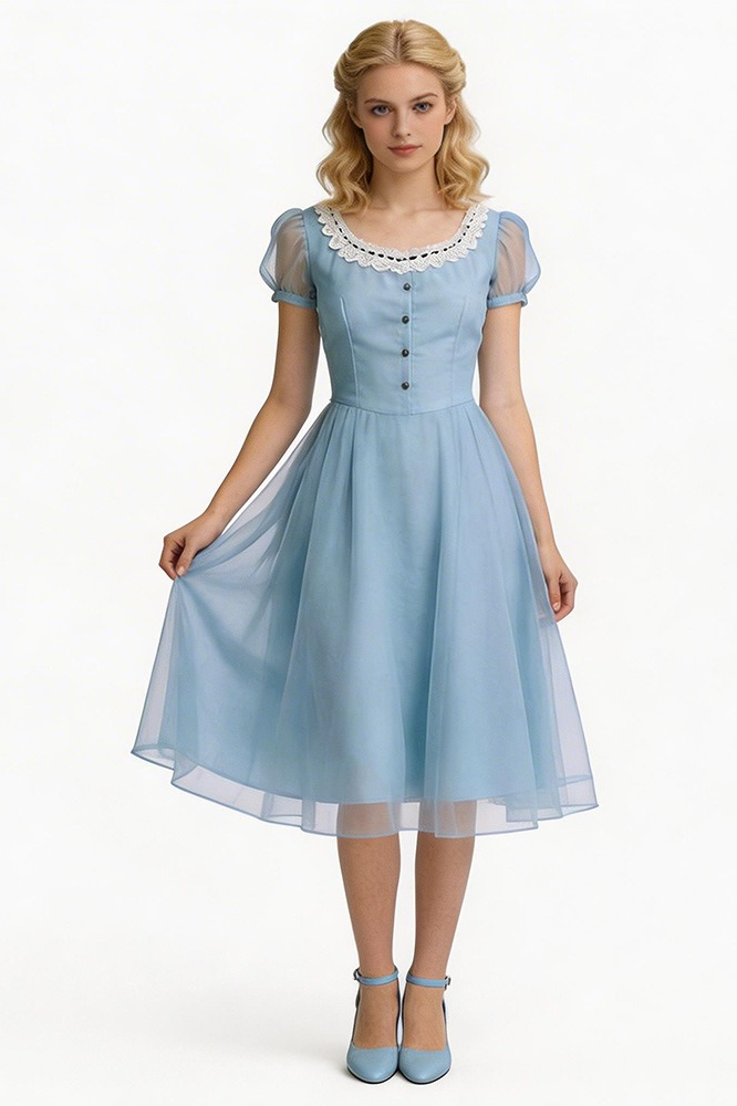Alice's Adventures in Wonderland Alice Cosplay Dress Women Halloween Roleplay Costume Outfit - Halloweez