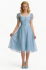 Alice's Adventures in Wonderland Alice Cosplay Dress Women Halloween Roleplay Costume Outfit - Halloweez