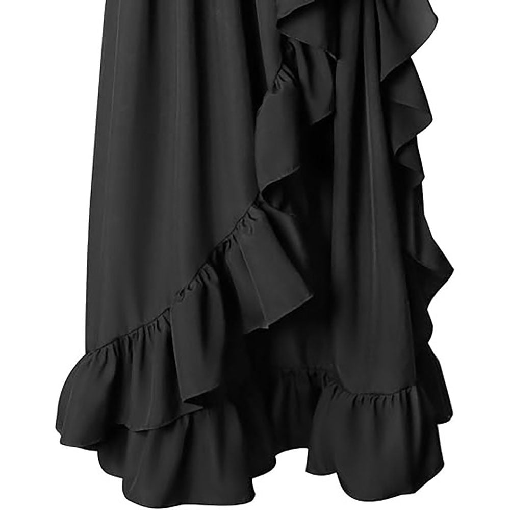 Hot Selling Victorian Renaissance Peasant Pastoral Irregular Hem Dress - Medieval Cosplay Costume - Halloweez