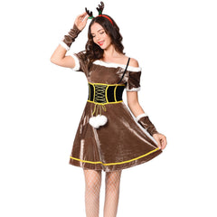 Halloweez Reindeer Costume - Character Clothing for Christmas Cosplay and Stage Performance - Halloweez