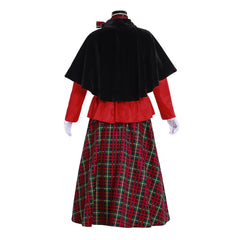 Charles Dickens Caroler Costume | Victorian Yuletide Lady Christmas Fancy Dress - Coscosmos