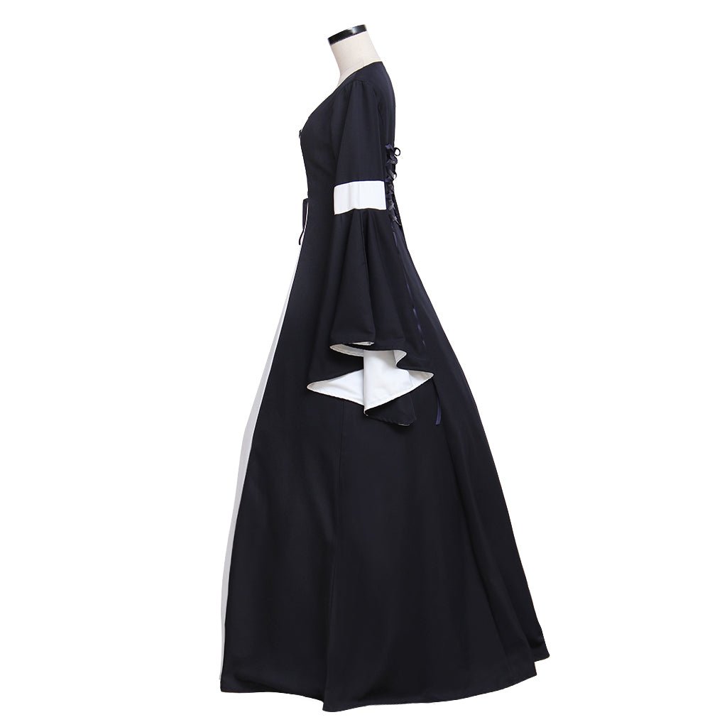 Chiffon Renaissance Medieval Dress Adult Women Gothic Lolita Victorian Ball Gown Dress Halloween Party Dress - Coscosmos