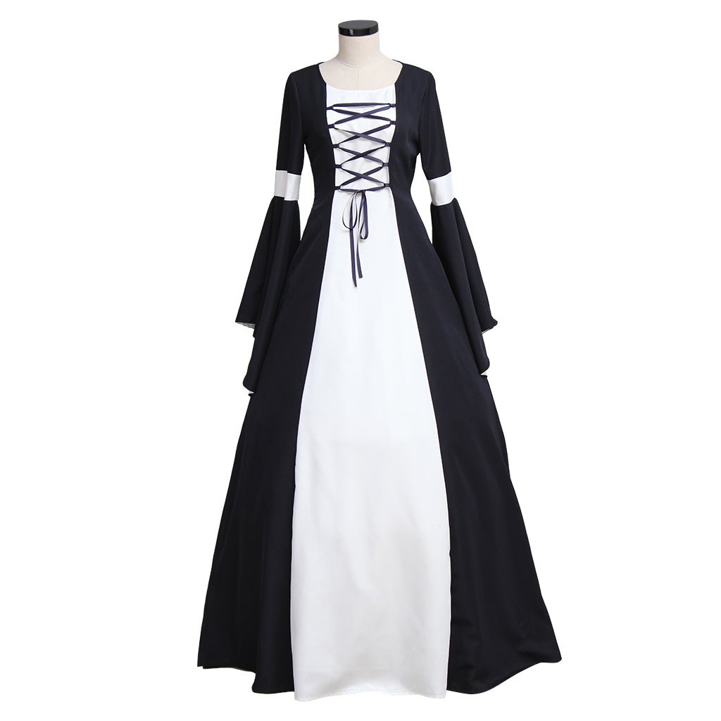 Chiffon Renaissance Medieval Dress Adult Women Gothic Lolita Victorian Ball Gown Dress Halloween Party Dress - Coscosmos