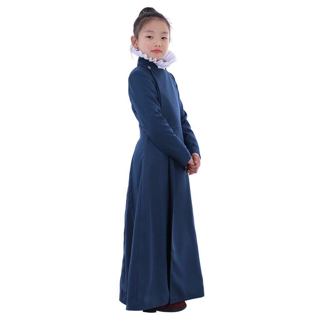 Child Kids Pure Blue Choir Cassock Cosplay Costume Robe Pastors Cassock Roman Blue Cassock Robe Liturgical Vestments - Coscosmos