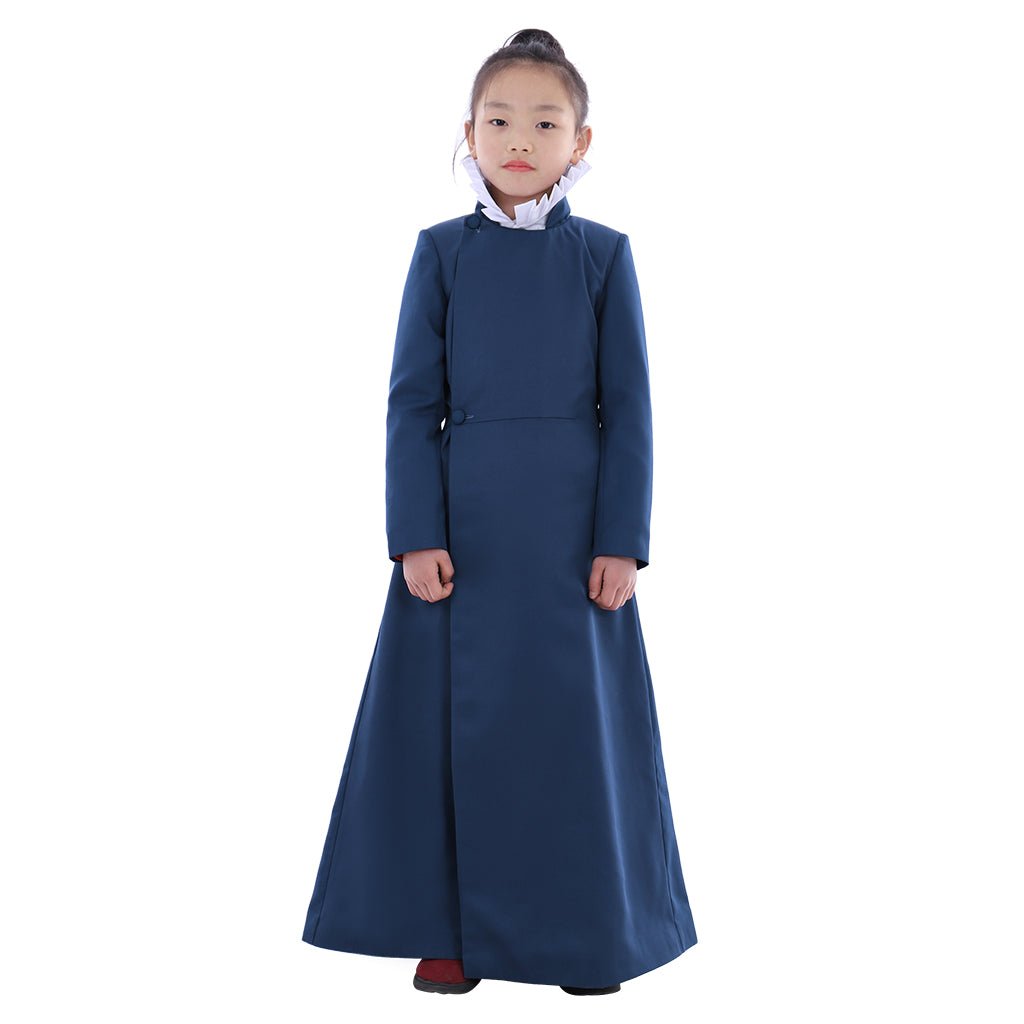 Child Kids Pure Blue Choir Cassock Cosplay Costume Robe Pastors Cassock Roman Blue Cassock Robe Liturgical Vestments - Coscosmos