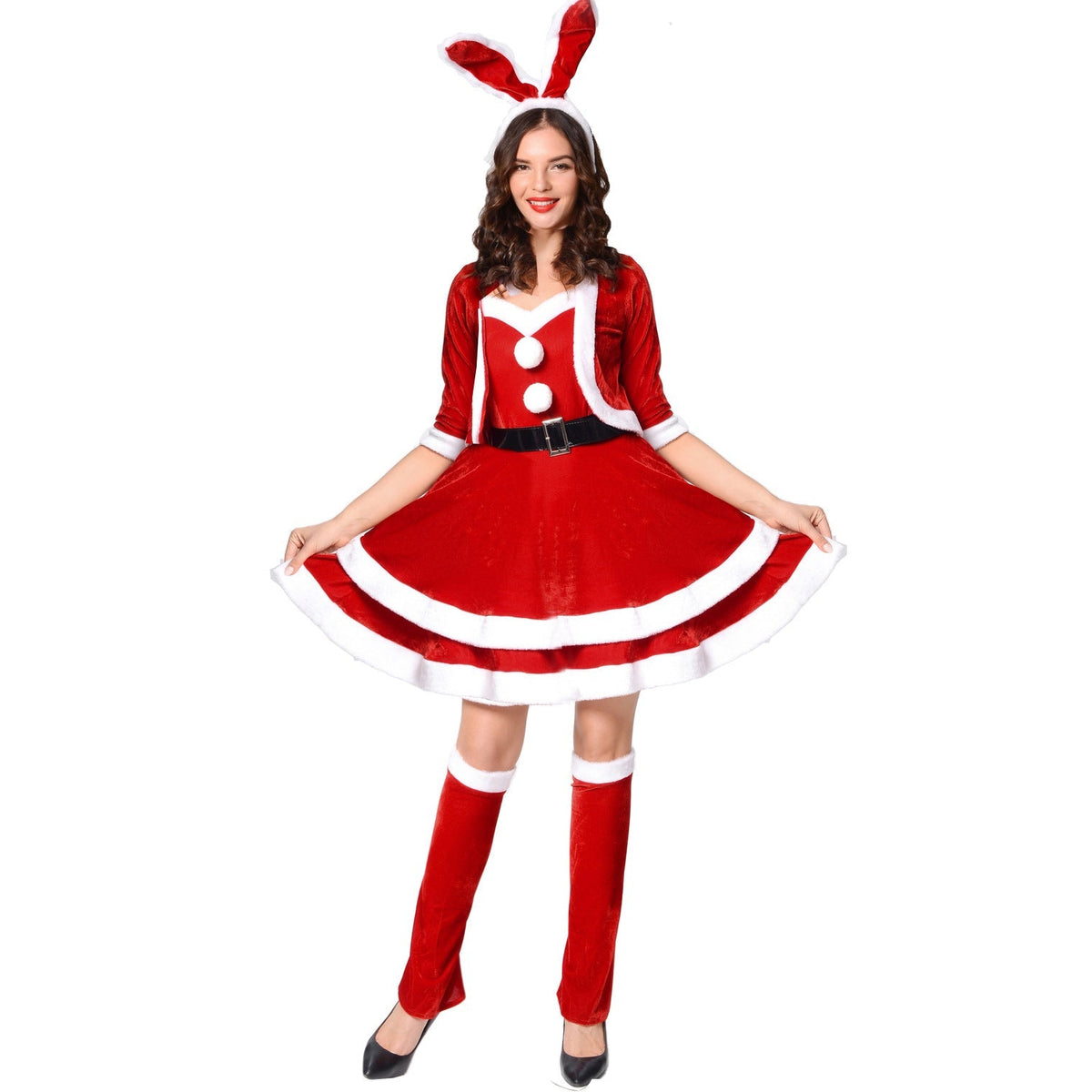 Elegant Christmas Bunny Costume by Halloweez - Perfect for Cosplay and Stage Performances - Halloweez