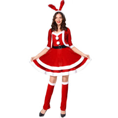 Elegant Christmas Bunny Costume by Halloweez - Perfect for Cosplay and Stage Performances - Halloweez