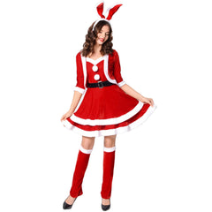 Elegant Christmas Bunny Costume by Halloweez - Perfect for Cosplay and Stage Performances - Halloweez