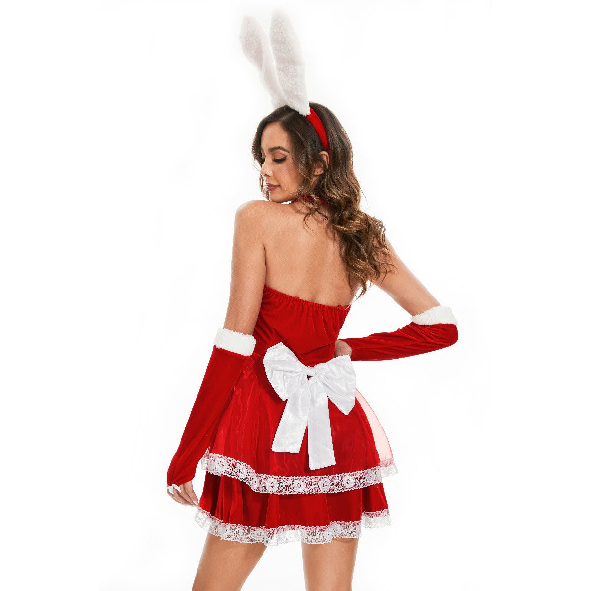 Halloweez Christmas Bunny Dress - Festive Rabbit Costume for Holiday Parties - Halloweez