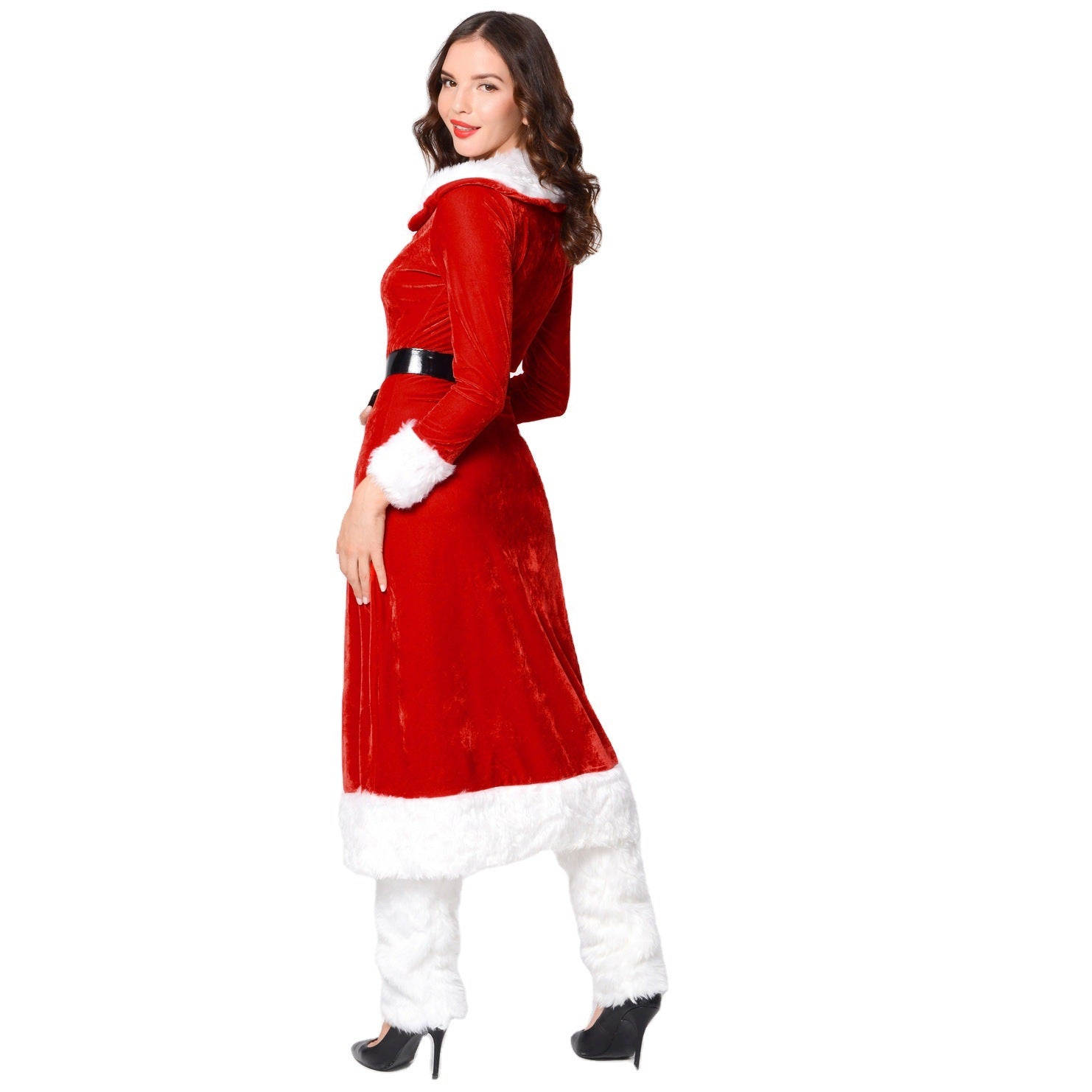 Elegant Halloweez Christmas Cape Dress - Long-Sleeved Festive Clothing for Queens - Halloweez