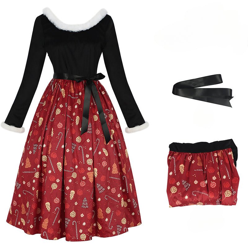 Halloweez Christmas Theme Printed Dress for Family Festive Celebrations - Halloweez
