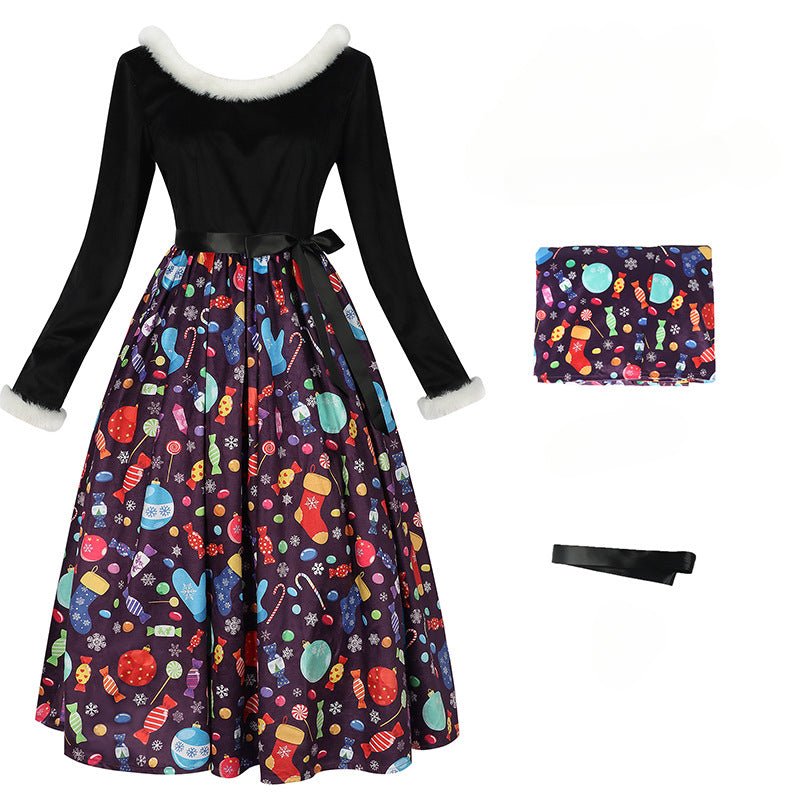 Halloweez Christmas Theme Printed Dress for Family Festive Celebrations - Halloweez