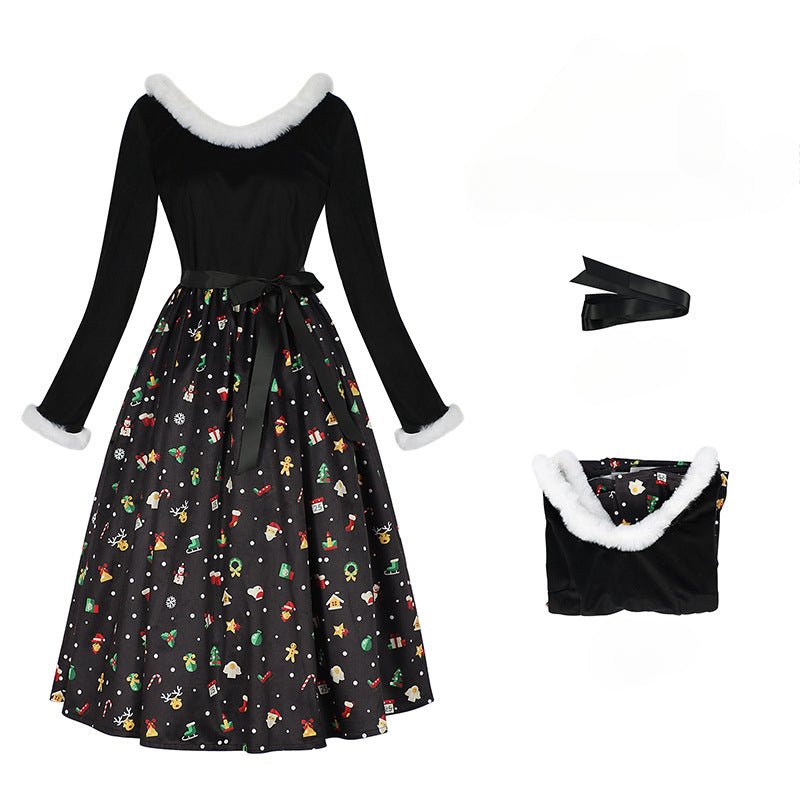 Halloweez Christmas Theme Printed Dress for Family Festive Celebrations - Halloweez