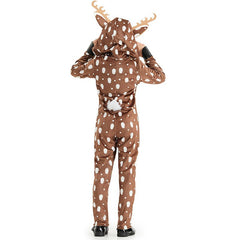 Halloweez Sika Deer Animal Costume - Khaki Spotted Deer Outfit for Christmas Cosplay - Halloweez