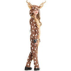 Halloweez Sika Deer Animal Costume - Khaki Spotted Deer Outfit for Christmas Cosplay - Halloweez
