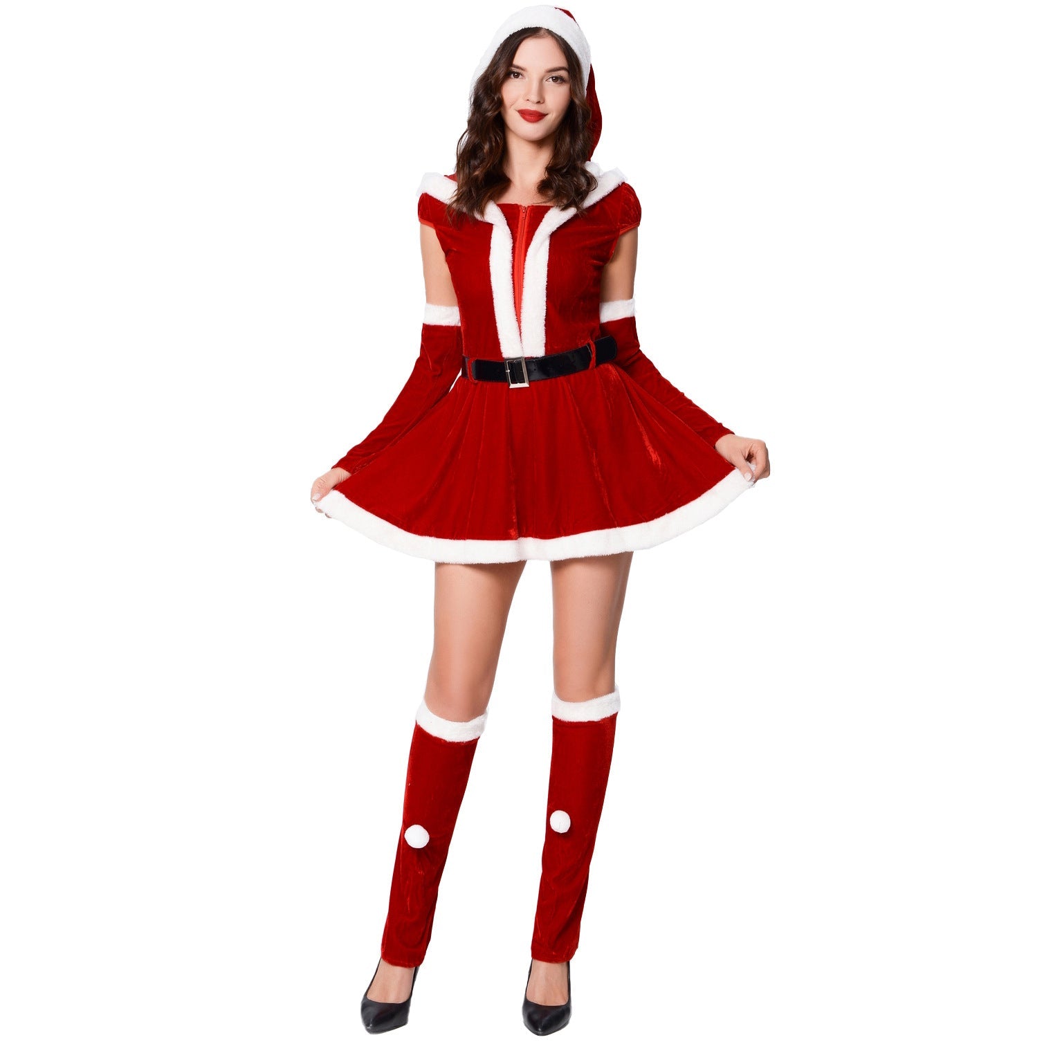 Stunning Halloweez Christmas Costume for Sexy Lady Stage Performance and Holiday Parties - Halloweez