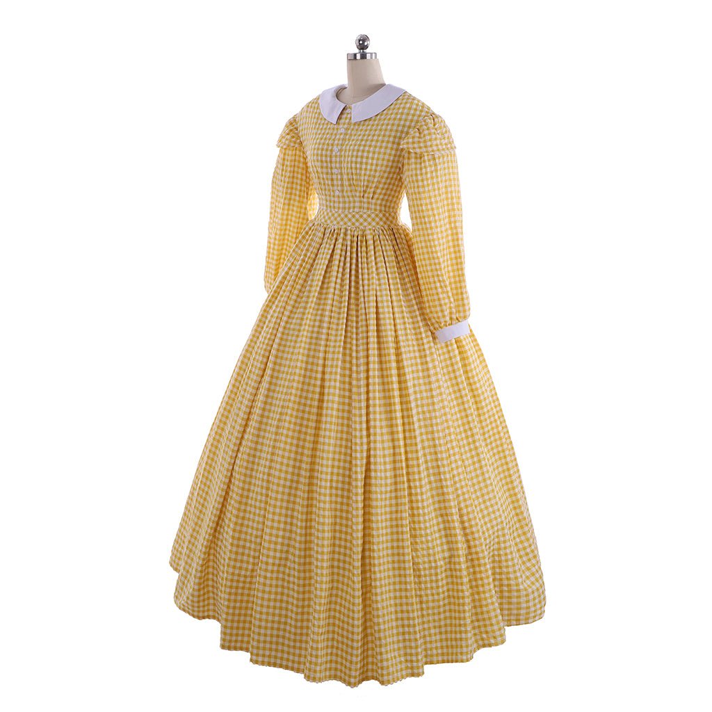 Colonial Village Woman Costume | Victorian 1860s Southern Belle Ball Gown | Civil War Dickens Dress - Coscosmos