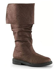 Halloweez Renaissance Boots - Medieval Pirate & Western Knight Inspired Mid-Calf Flat Boots for Men & Women - Halloweez