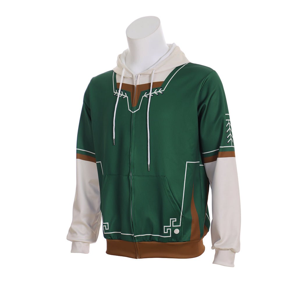 Cosplay Legend Zelda Link Zipper Up Hoodies Tops Jackets for Game Enthusiasts - Coscosmos