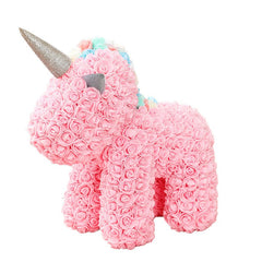 Creative Valentine's Gift: PE Foam Flower Bear, Unicorn Rose, and Eternal Unicorn Flower for Girls - Coscosmos