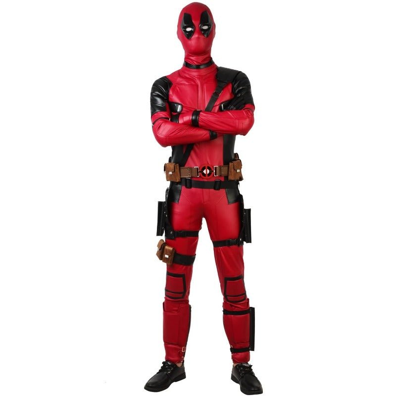 Crimson Comedian Cosplay Jumpsuit Outfit - Captain Pool 2 Halloween Costume - Coscosmos