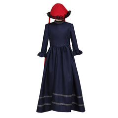 Custom Girls Medieval Gothic Lolita Church Cosplay Costume with Cape and Hat – Unique Fantasy Outfit for Parties and Events - Coscosmos