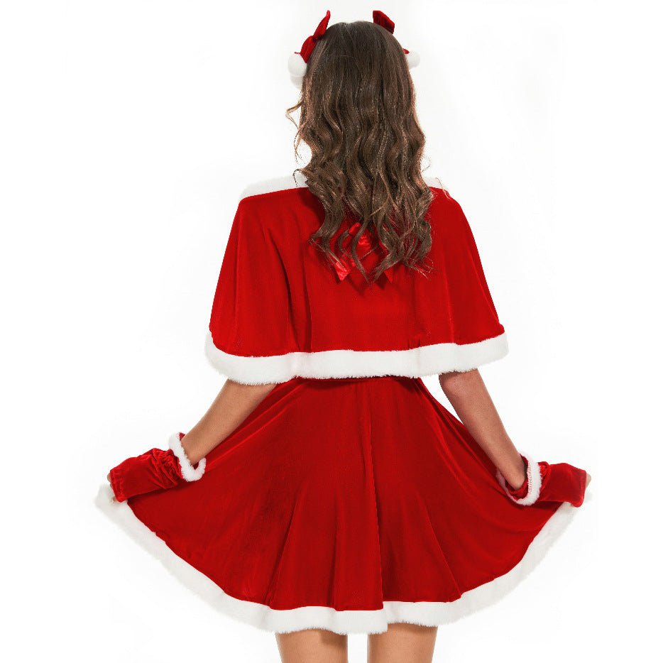 Elegant Halloweez Christmas Dress Set with Shawl for Festive Occasions - Halloweez