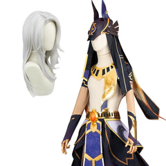 Halloweez Cyno The Eremite Genshin Impact Anime Cosplay Wig - Unisex Halloween Costume - Halloweez