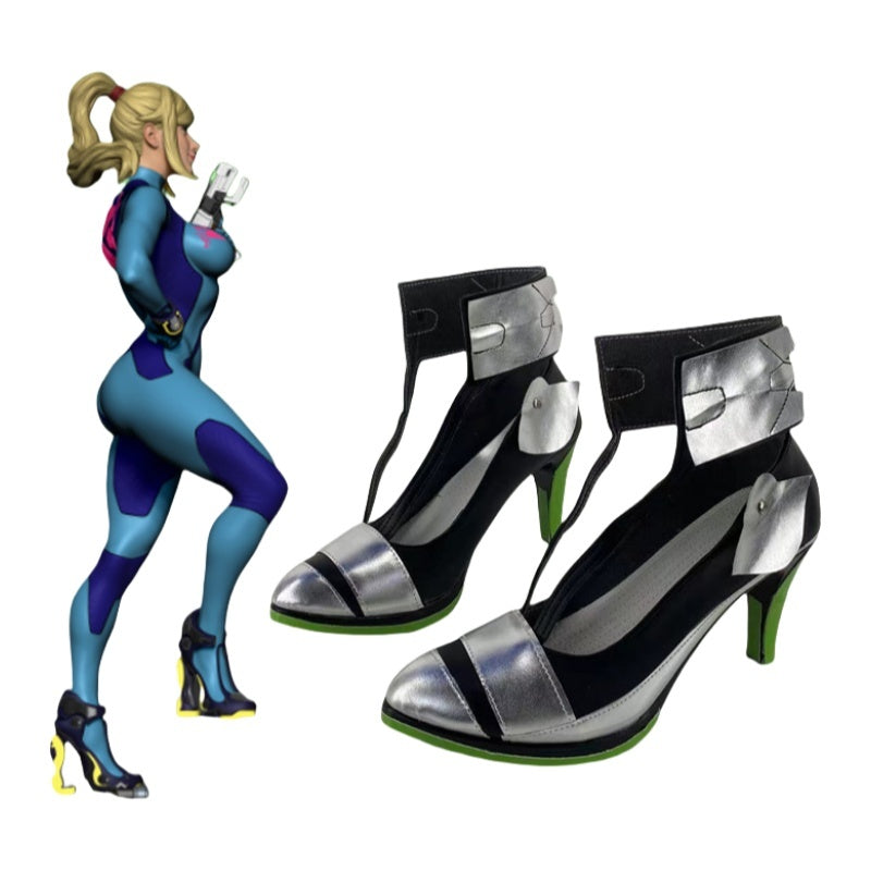 1506 Samus Aran Cosplay Shoes for Anime Expo and Performance - Halloweez