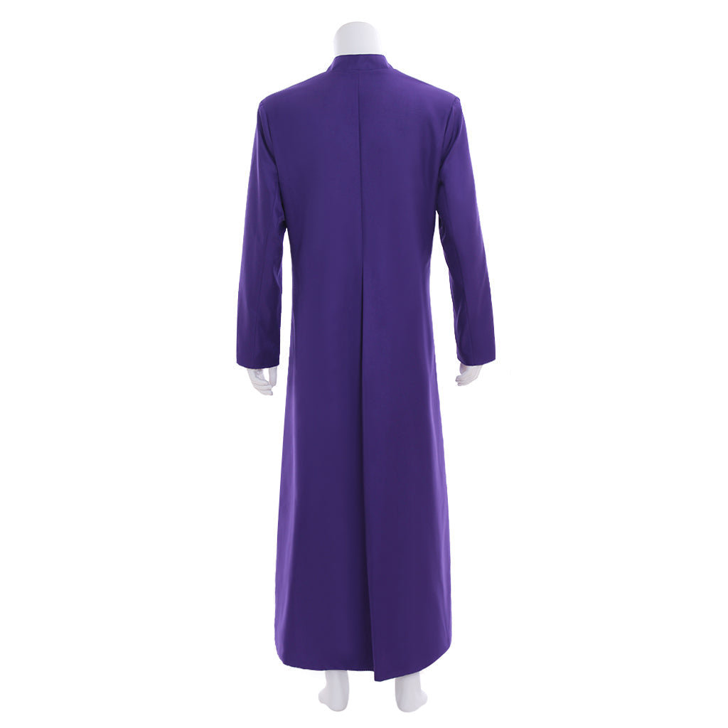 Men's Halloweez Purple Clergy Robes - Elegant Church Priest Cassock Robe for Liturgical Services - Halloweez